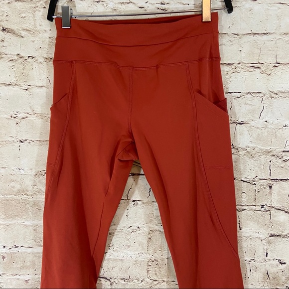 Orange high waisted active leggings size small - Picture 3 of 9